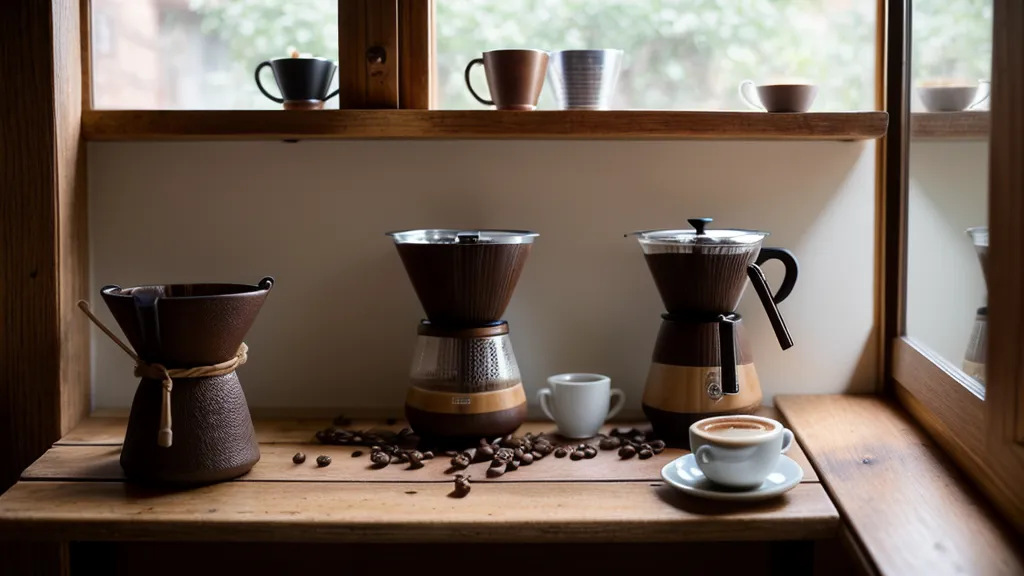 Tazas de café y un curso de barismo online abierto en una laptop.