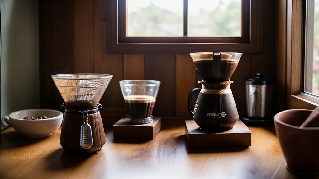 Portafiltro profesional en una máquina de espresso compacta para barra pequeña de café