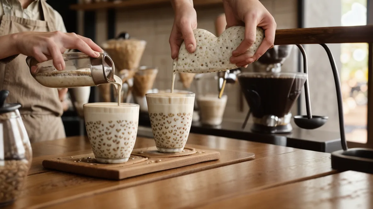 Mejores leches vegetales para hacer latte art en barras pequeñas