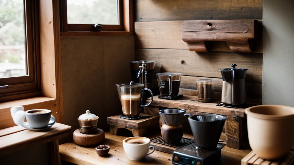 Clienta recibiendo un café con leche texturizada a la temperatura ideal en una barra de barismo casero